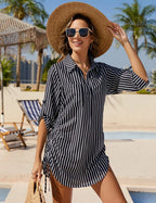 Carolina - Camisa ligera de playa con cintura ajustable