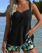 Sofía - Tankini a rayas con bañador de dos piezas