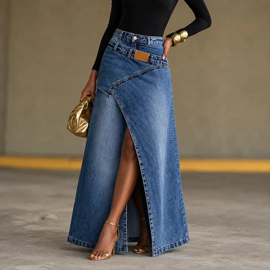 Amelia - Falda larga Denim