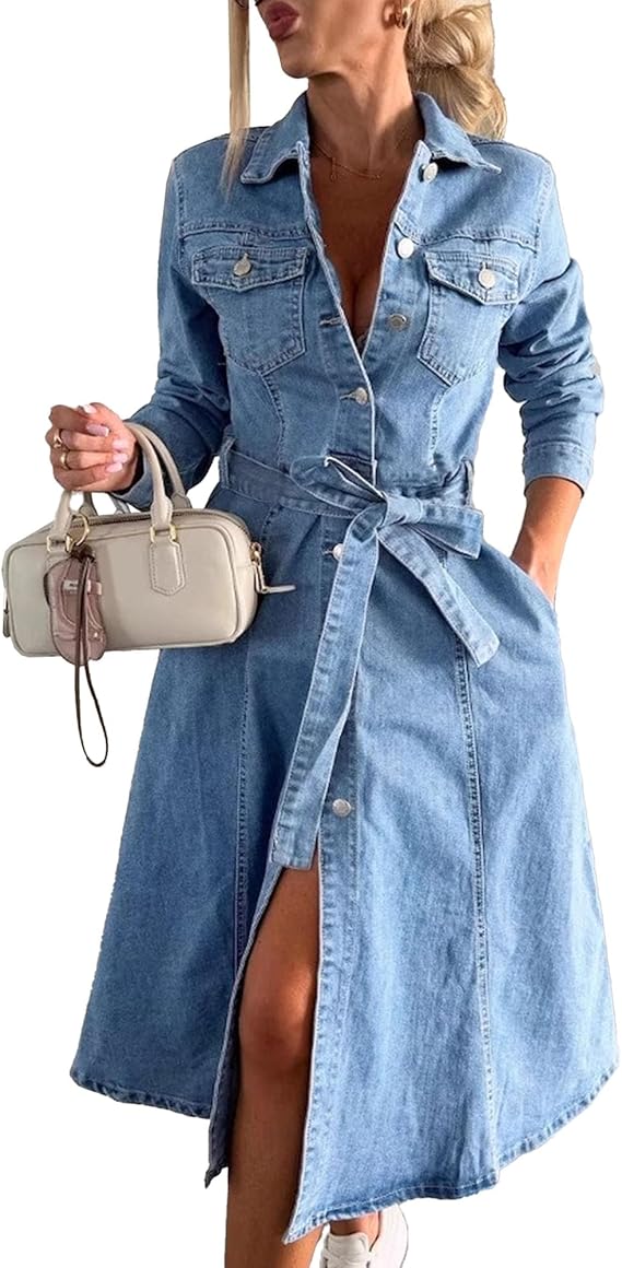 Ilenia – Vestido largo de manga larga