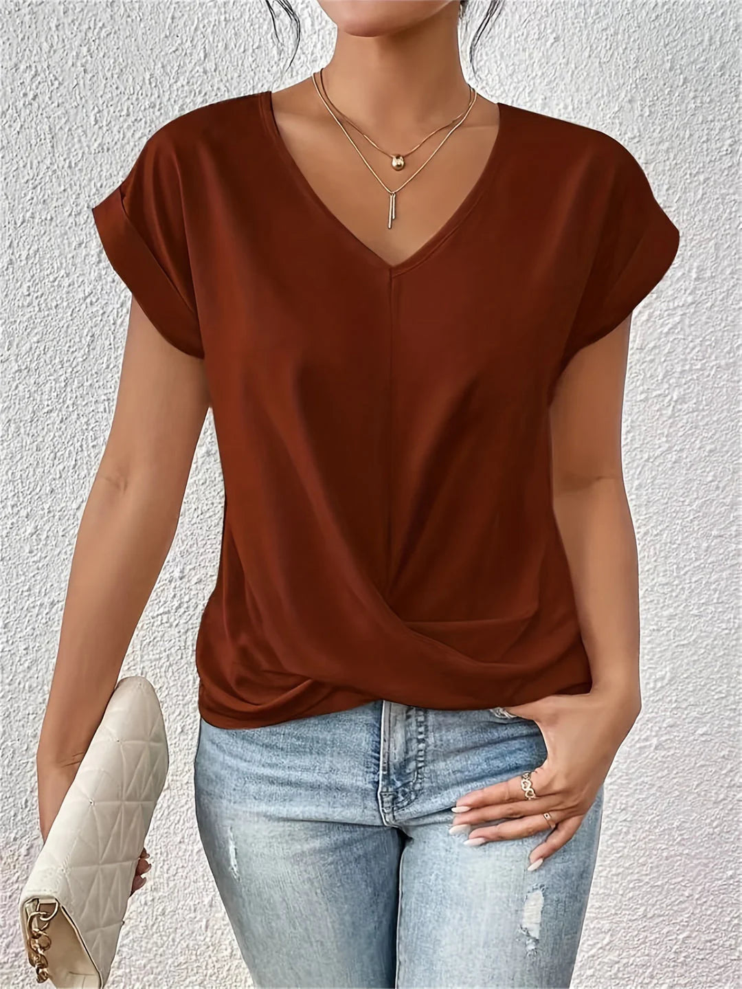 Arantxa - Cómoda camiseta con cuello en V