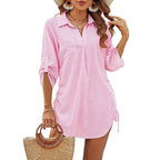 Carolina - Camisa ligera de playa con cintura ajustable