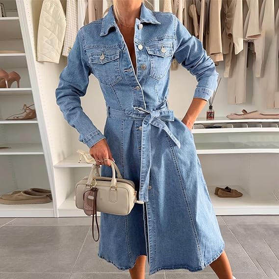 Ilenia – Vestido largo de manga larga