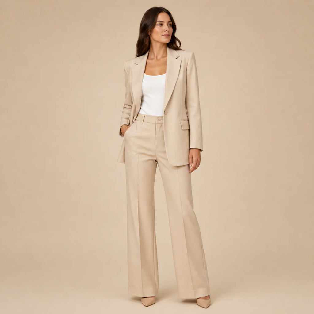 Bella - Elegante conjunto de traje con pantalones acampanados