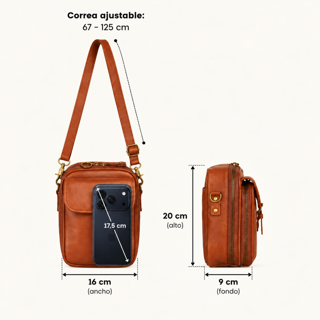 Alice - Bolso bandolera de gran capacidad