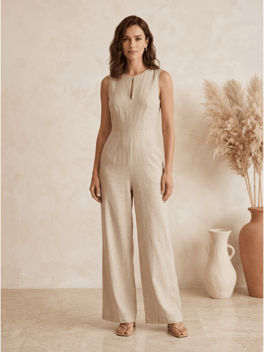 Camila - Mono Elegante de Pierna Ancha