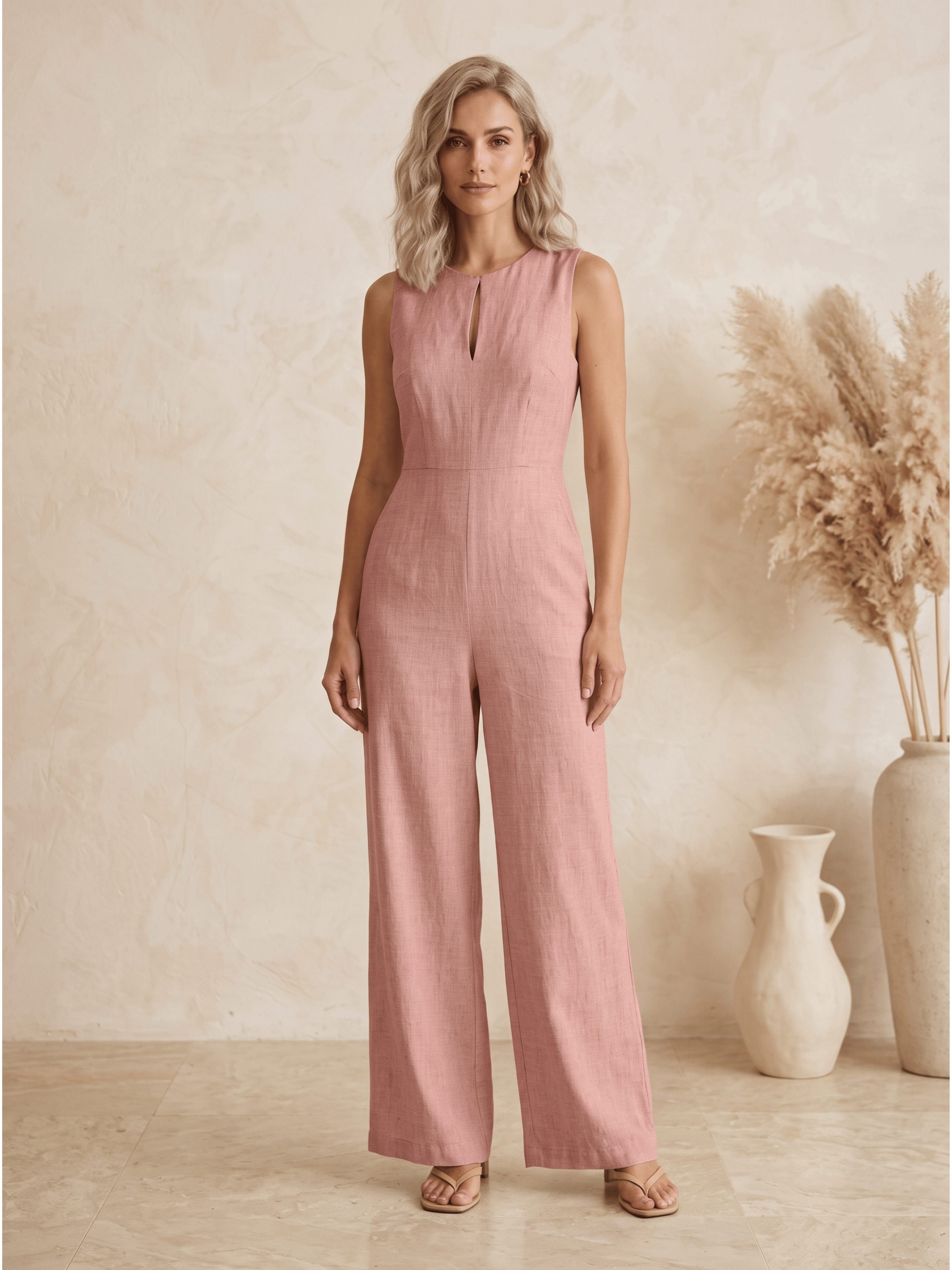 Camila - Mono Elegante de Pierna Ancha