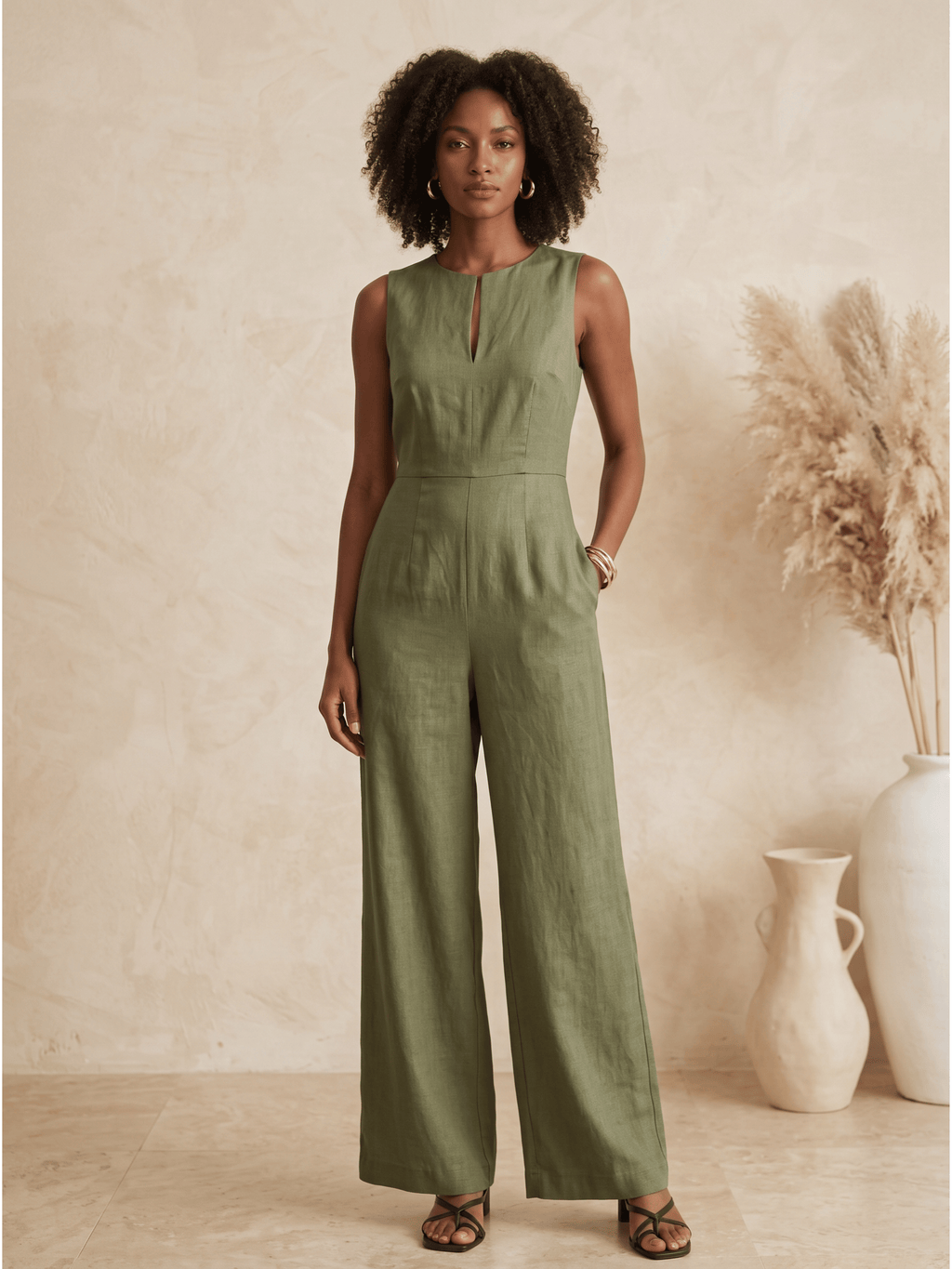 Camila - Mono Elegante de Pierna Ancha