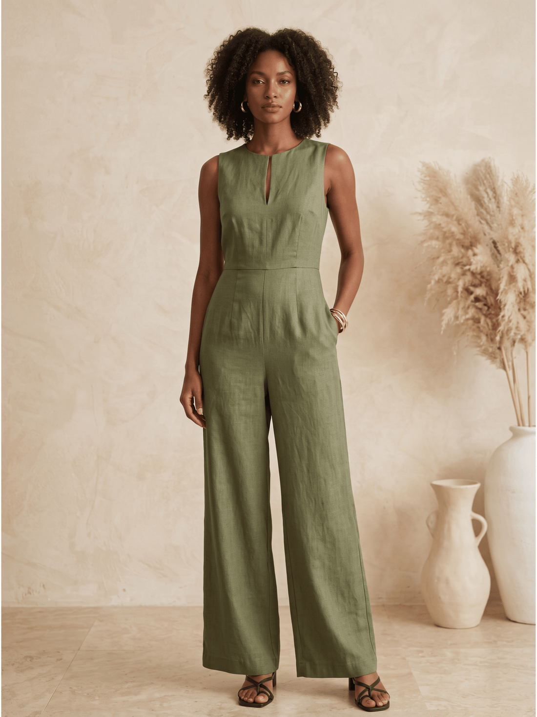 Camila - Mono Elegante de Pierna Ancha