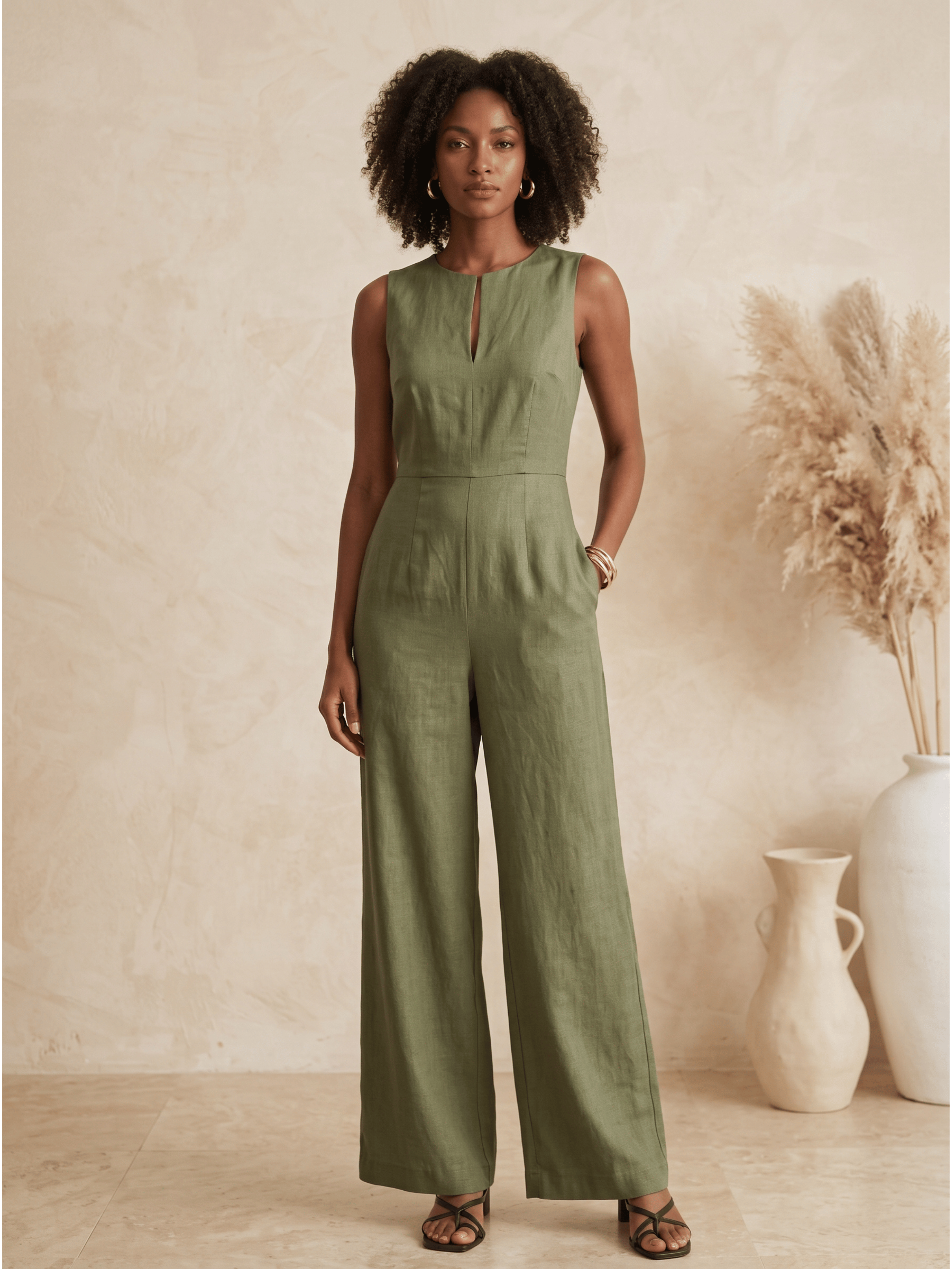 Camila - Mono Elegante de Pierna Ancha