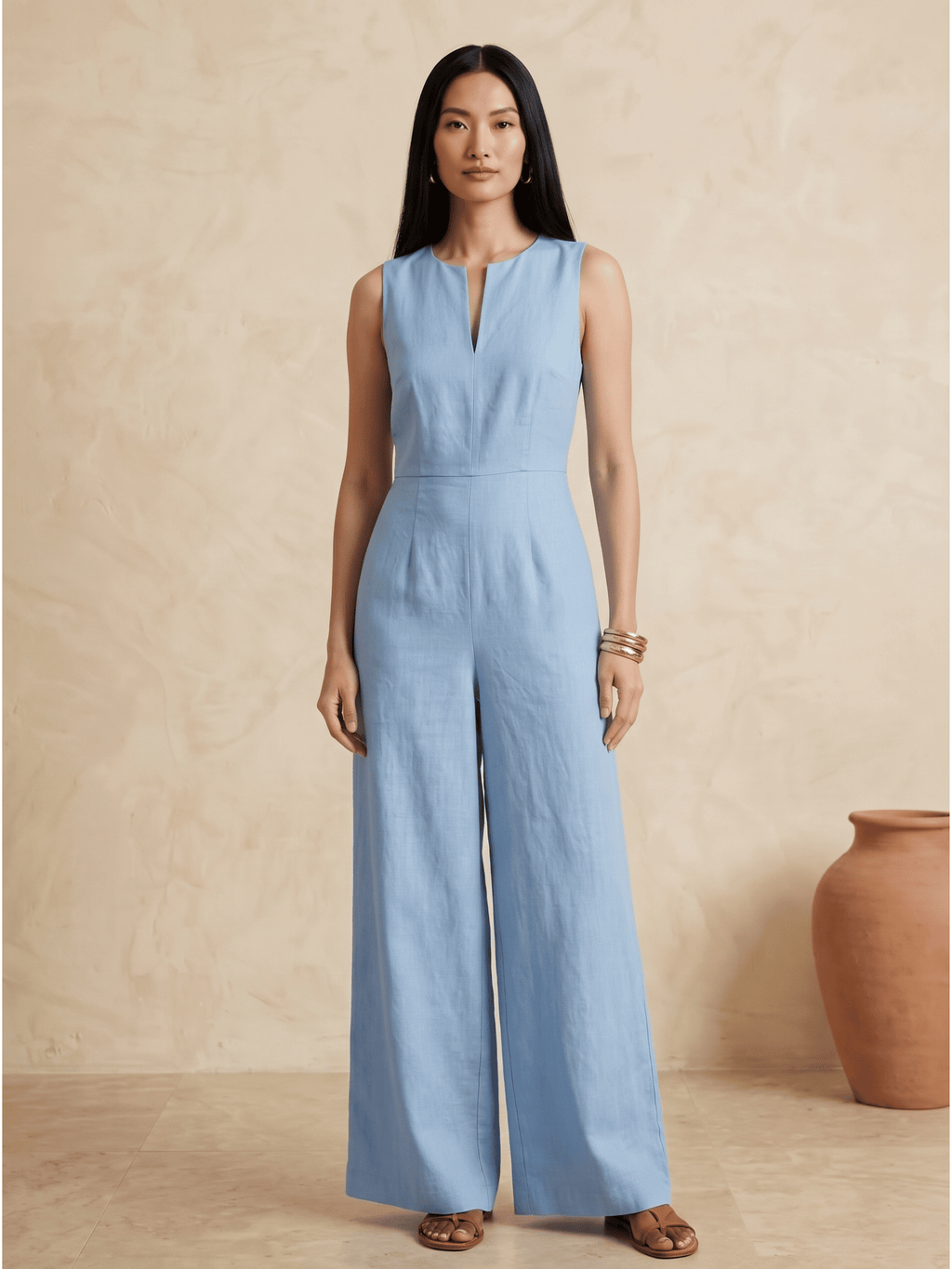 Camila - Mono Elegante de Pierna Ancha
