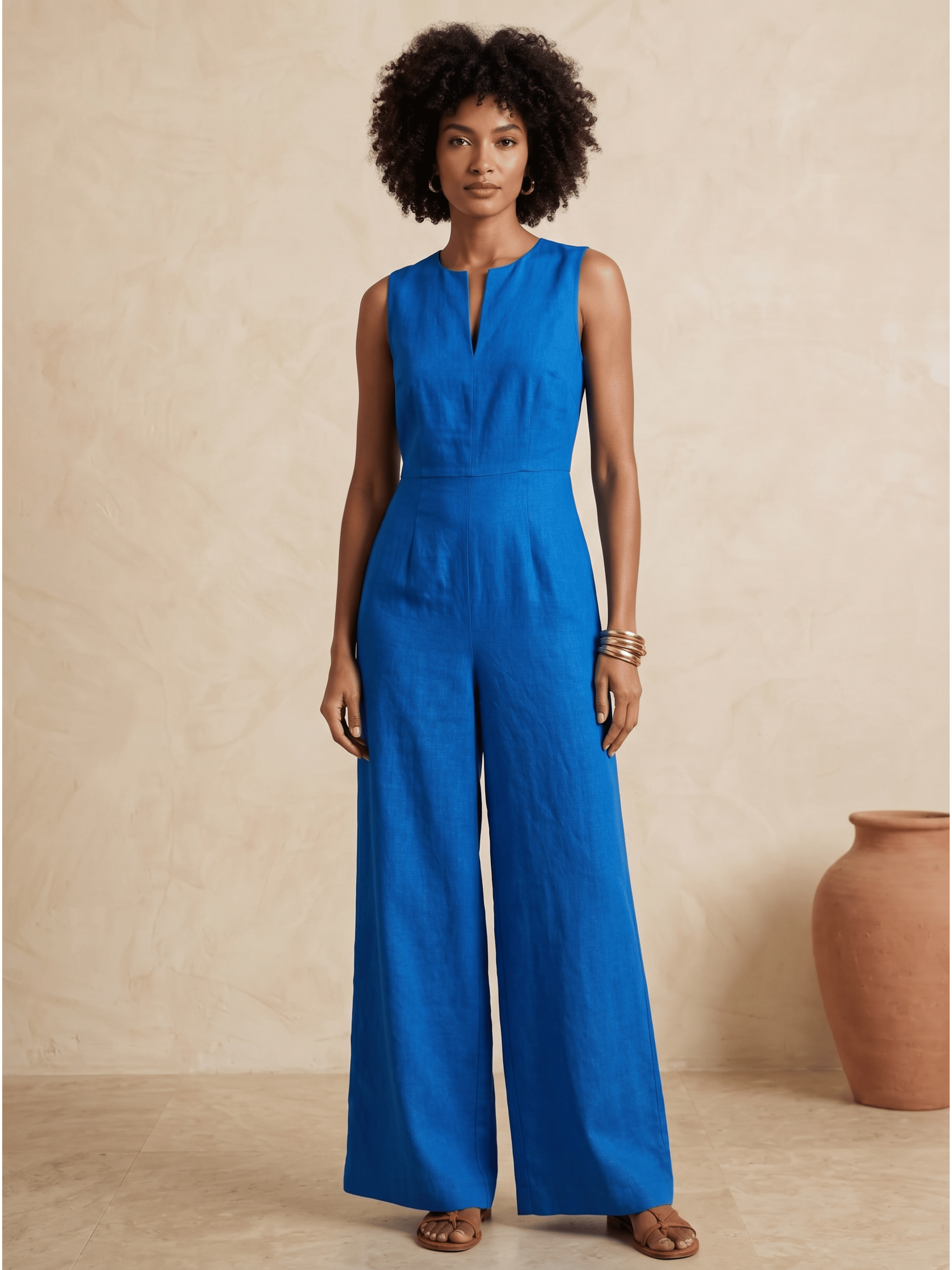 Camila - Mono Elegante de Pierna Ancha