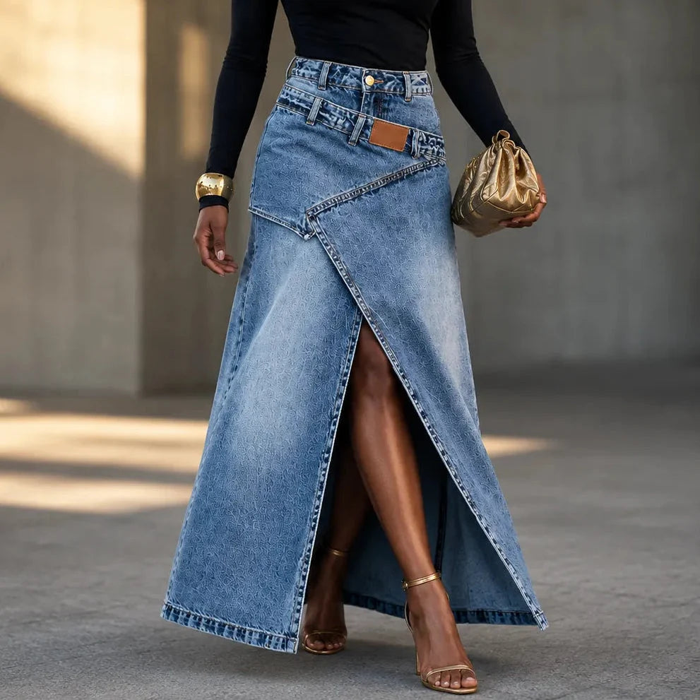 Amelia - Falda larga Denim