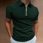Teo - Polo con Cremallera y Corte Moderno