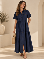 Elizabeth -  VESTIDO MIDI CON BOTONES DELANTEROS