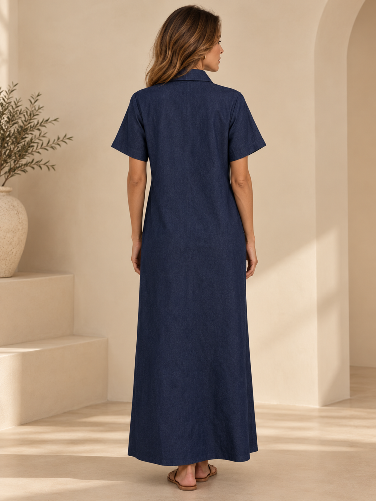 Elizabeth -  VESTIDO MIDI CON BOTONES DELANTEROS