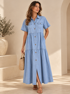 Elizabeth -  VESTIDO MIDI CON BOTONES DELANTEROS
