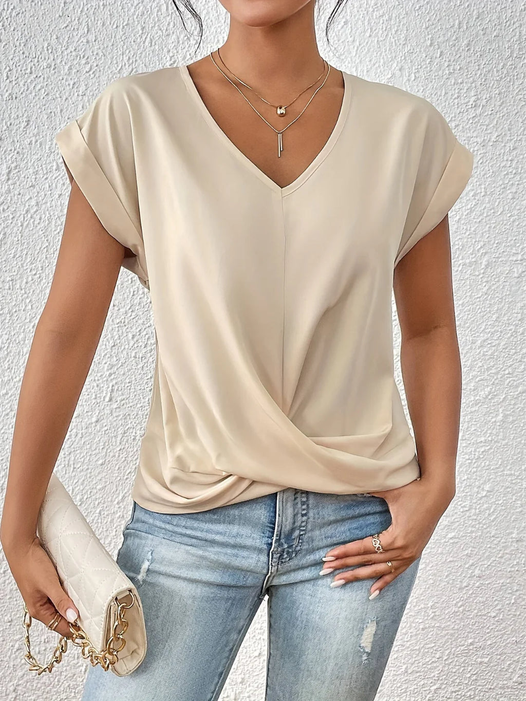 Arantxa - Cómoda camiseta con cuello en V