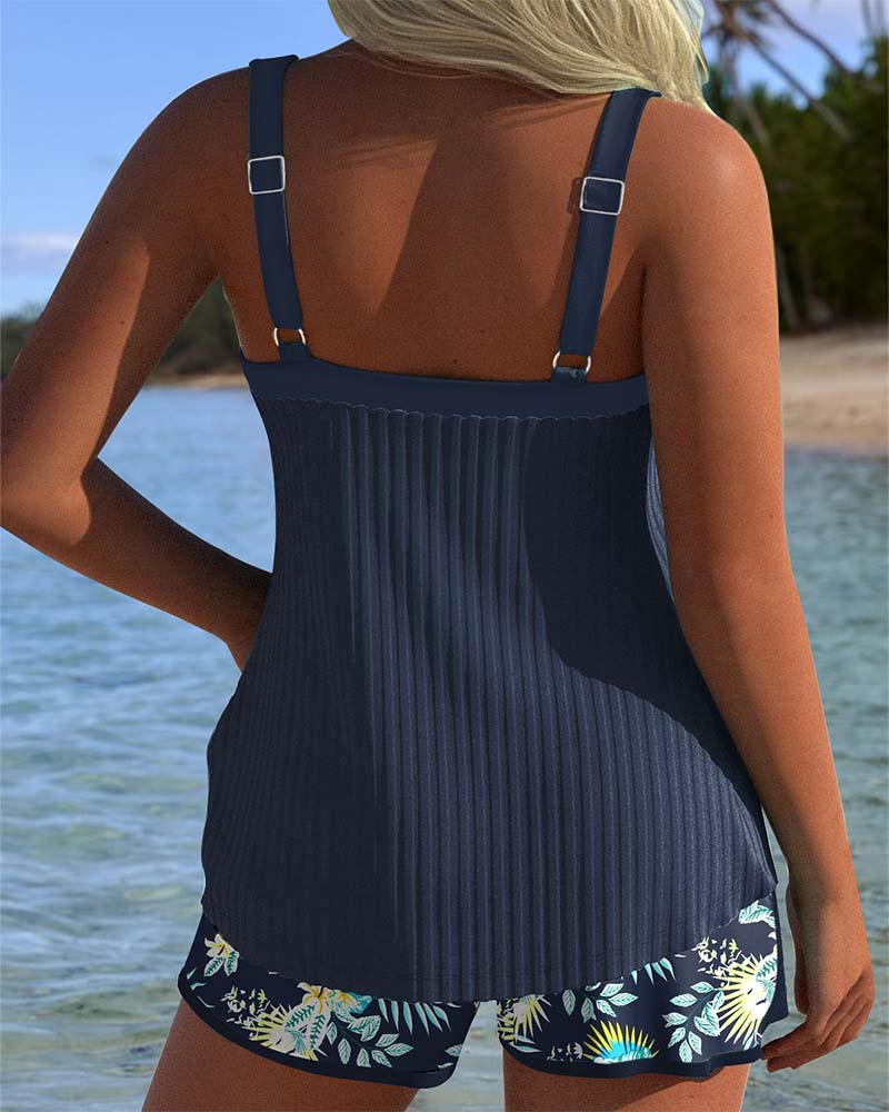Sofía - Tankini a rayas con bañador de dos piezas