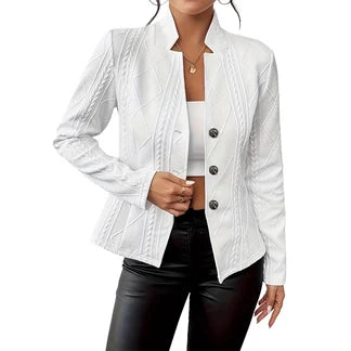 Mia - Chaqueta blazer de mujer con botones y textura