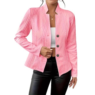 Mia - Chaqueta blazer de mujer con botones y textura